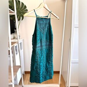 Top Shop Teal Lace Cocktail Dress